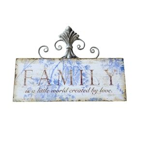 Family Small Blue and White Wall Decor